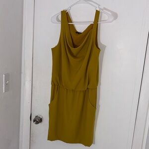 Theory Mustard Sleeveless Mini Dress Open to offers